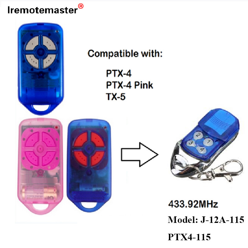 עבור PTX4 433.92 מגה-הרץ קוד מתגלגל שלט רחוק לדלת מוסך